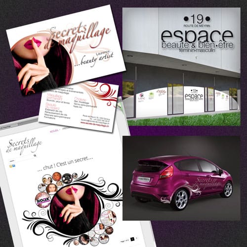 Secrets de maquillage, Identité visuelle, direction artistique, wrapping